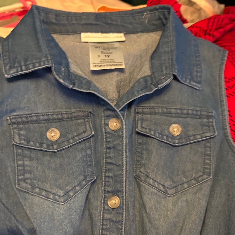 Bonnie Jean Blue Denim Casual Dress